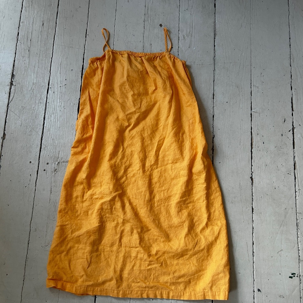 A New Day Vibrant Orange Midi Dress